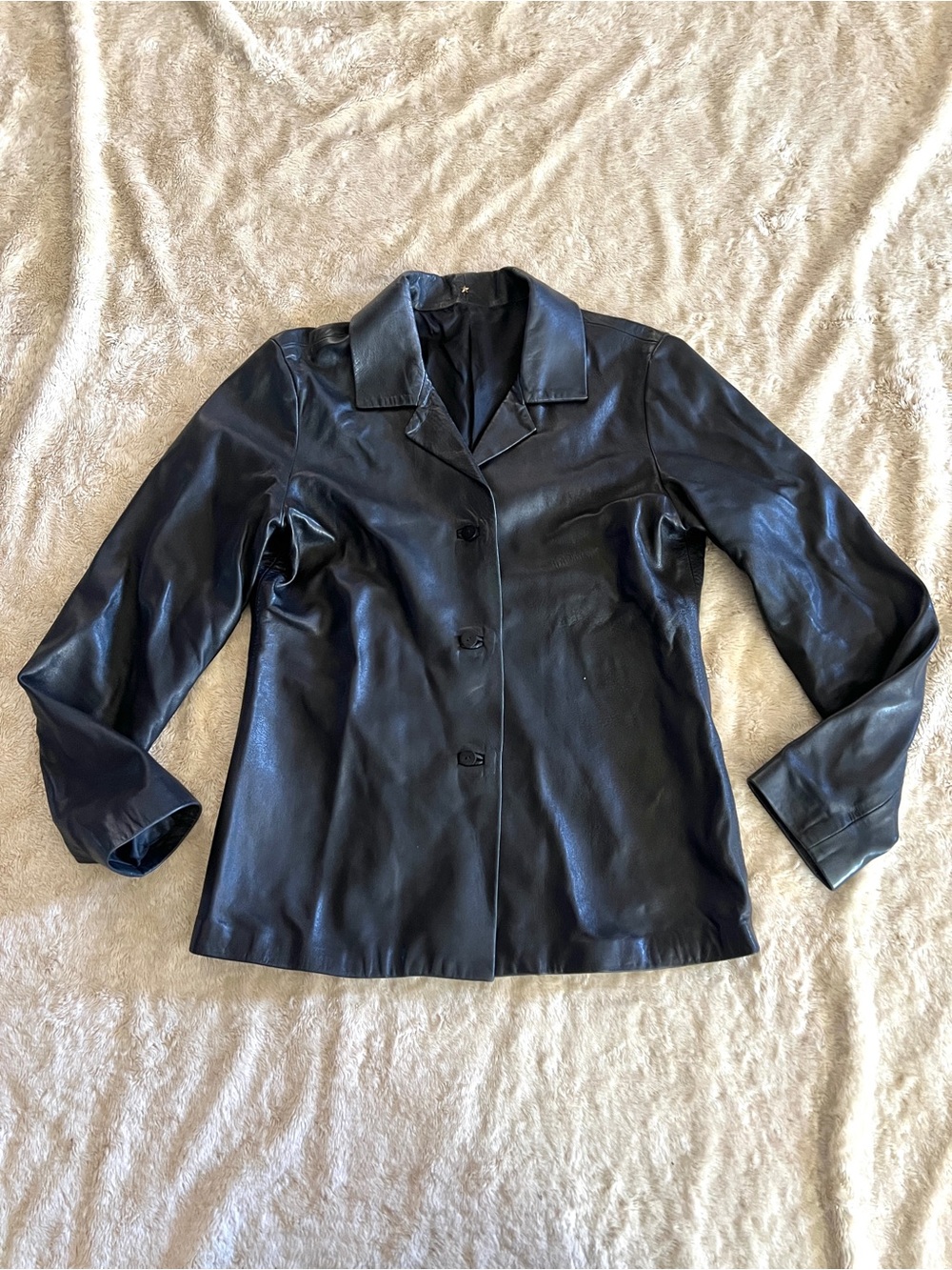 PETER COHEN Woman's Black Soft Leather Jacket Size M